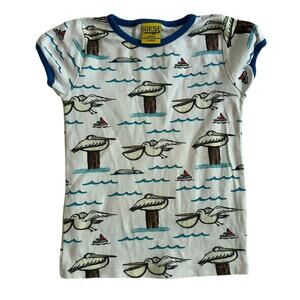 Duns of Sweden Pelican Ocean Organic Cotton T Shirt Size 4